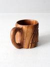 vintage monkey pod tiki mug