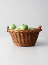 vintage woven harvest basket