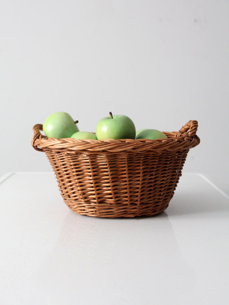 vintage woven harvest basket