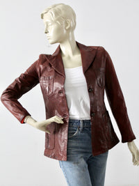 vintage Crae Carlyle leather blazer jacket