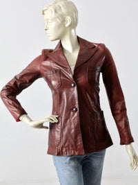 vintage Crae Carlyle leather blazer jacket