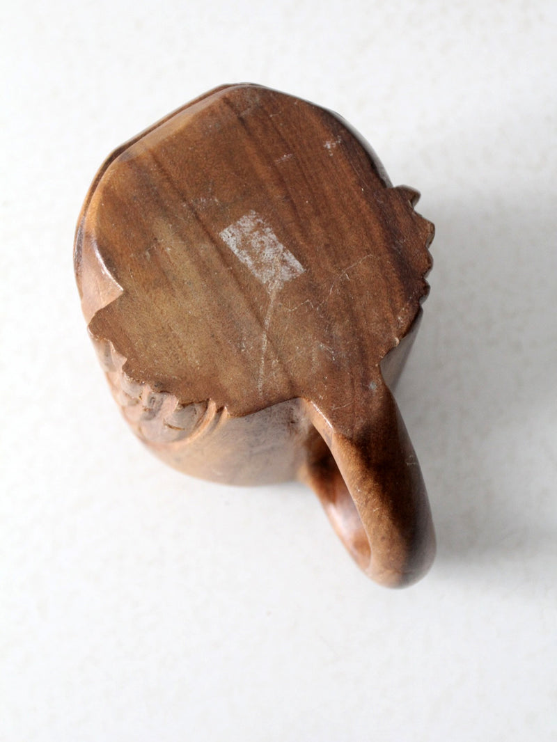 vintage monkey pod tiki mug