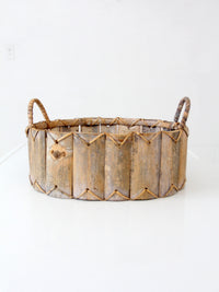 vintage bentwood gathering basket