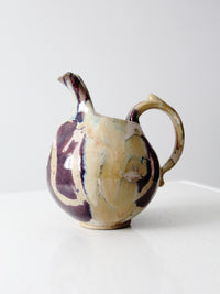 vintage studio pottery pitcher