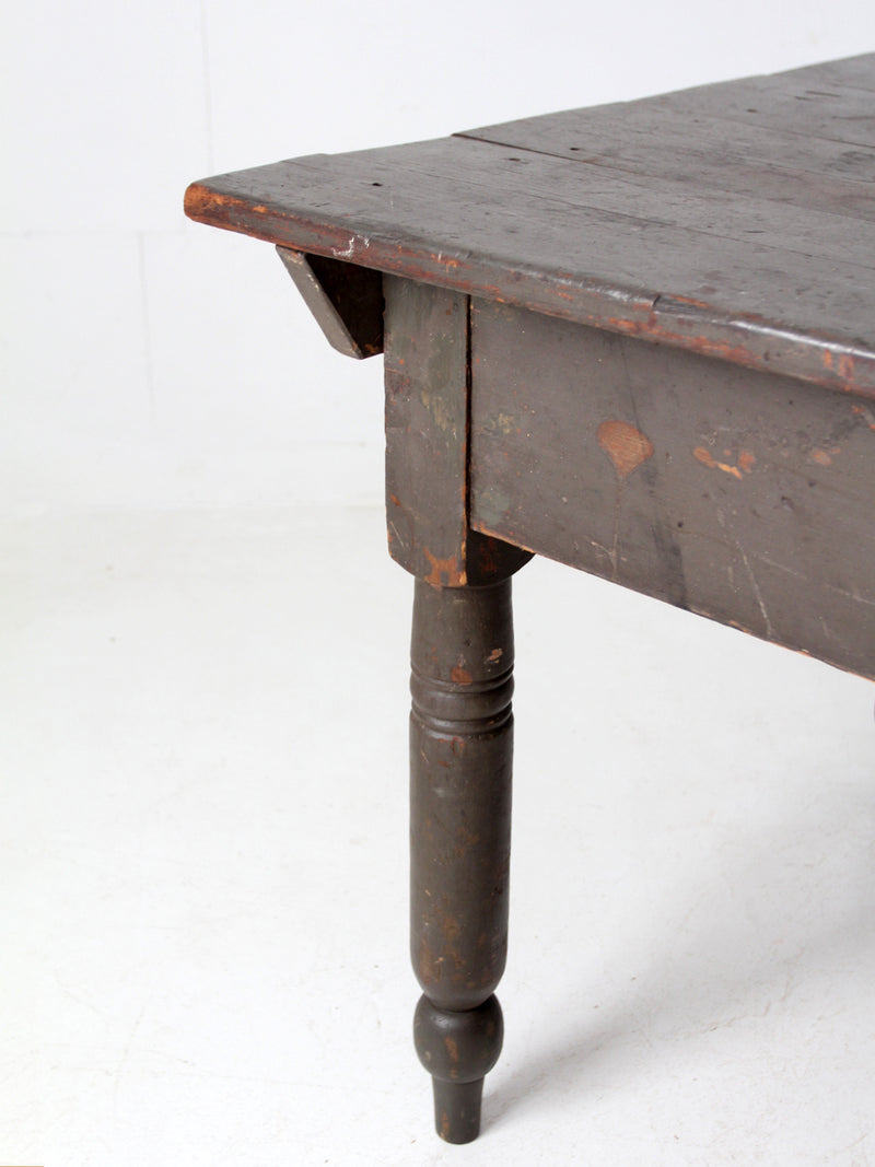 antique primitive wood farm table