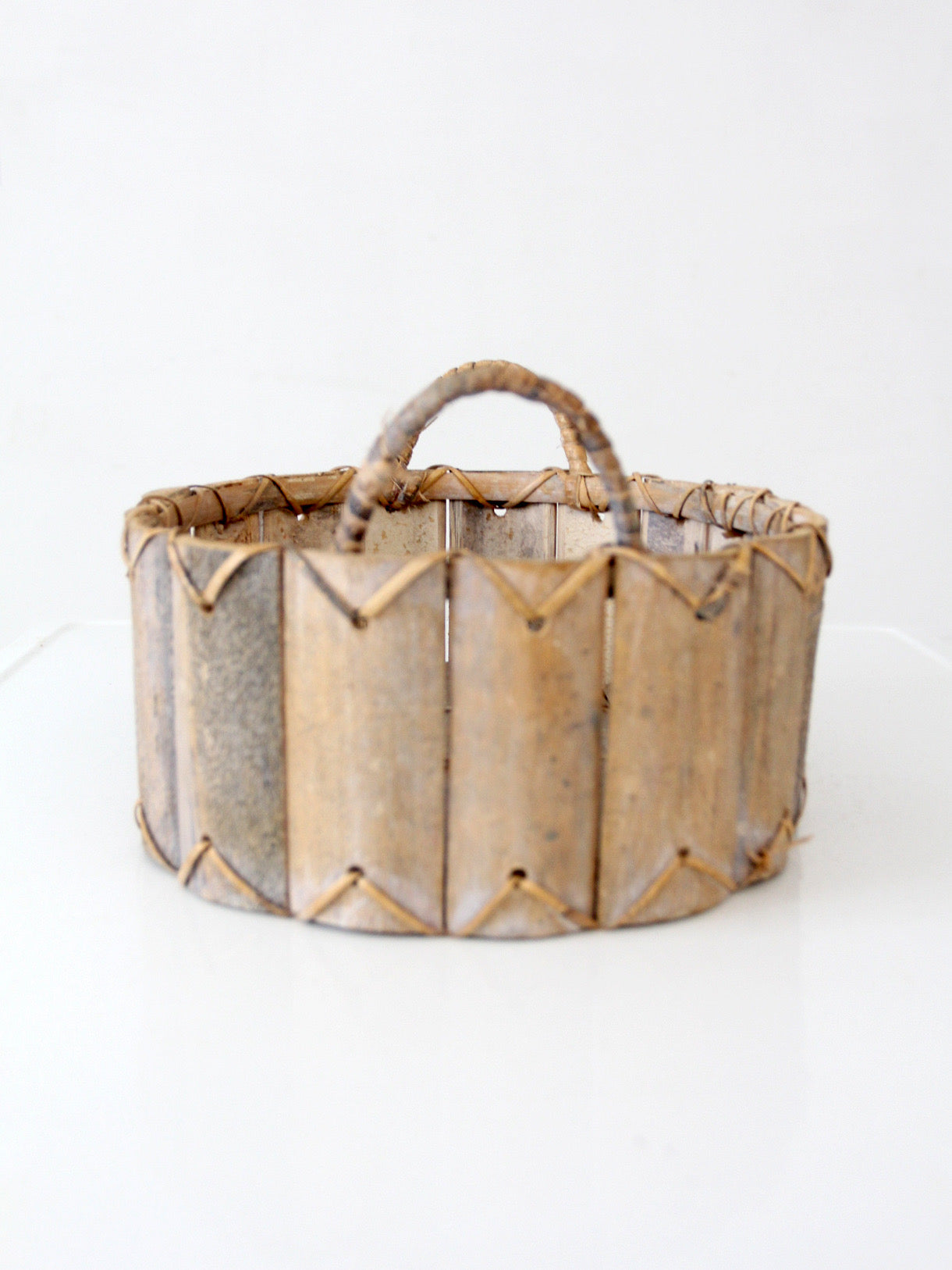 vintage bentwood gathering basket