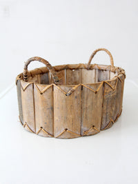 vintage bentwood gathering basket