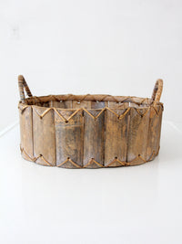 vintage bentwood gathering basket