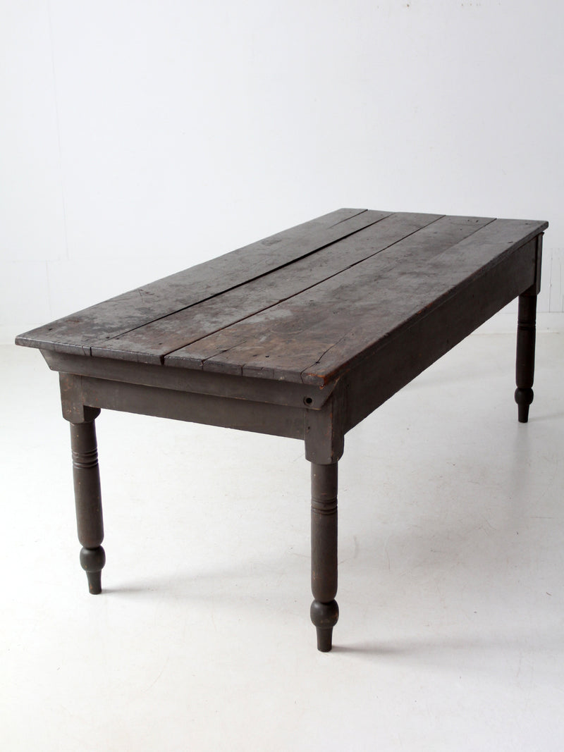 antique primitive wood farm table