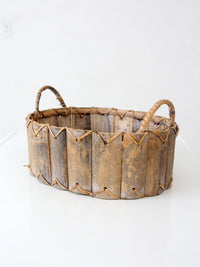 vintage bentwood gathering basket