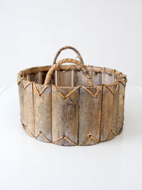 vintage bentwood gathering basket