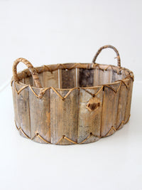vintage bentwood gathering basket