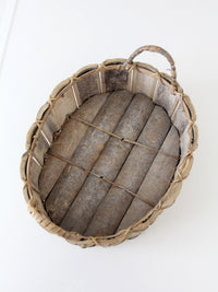 vintage bentwood gathering basket