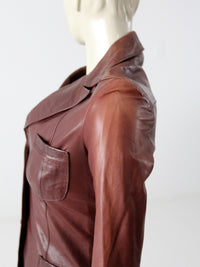vintage Crae Carlyle leather blazer jacket
