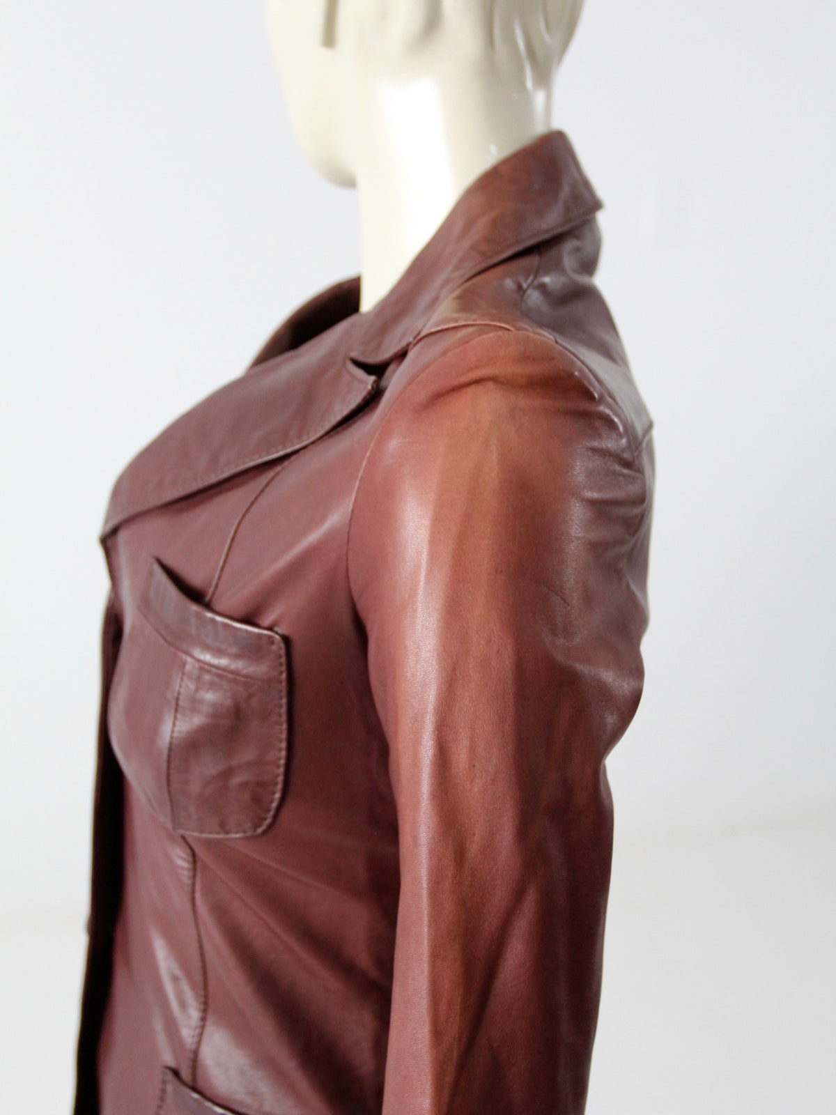vintage Crae Carlyle leather blazer jacket