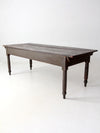 antique primitive wood farm table