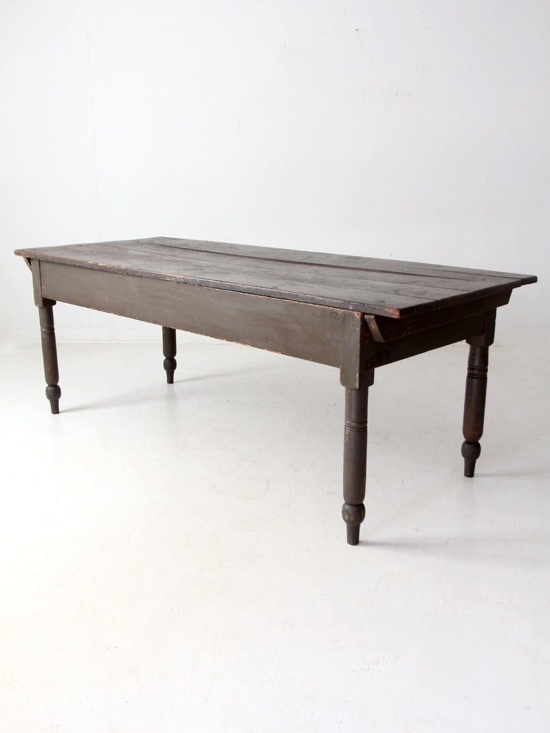 antique primitive wood farm table