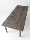 antique primitive wood farm table