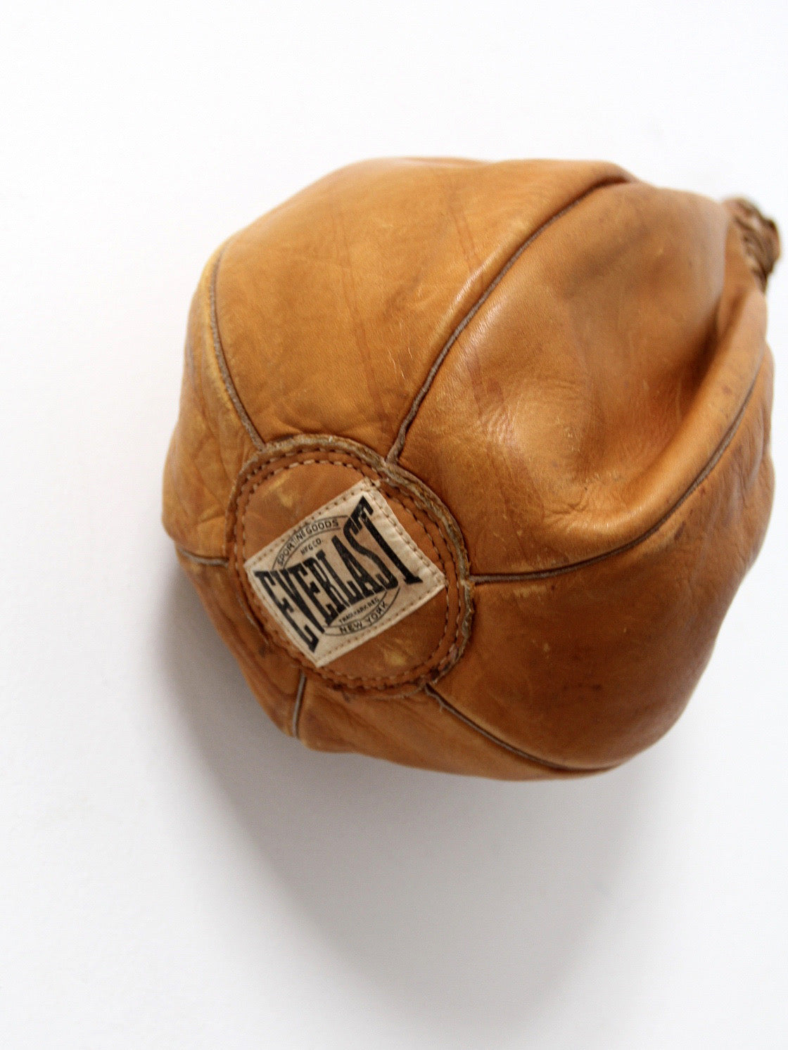 mid-century Everlast leather boxing bag