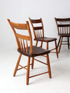 antique primitive plank seat chairs set of 6