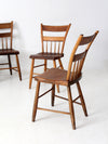 antique primitive plank seat chairs set of 6