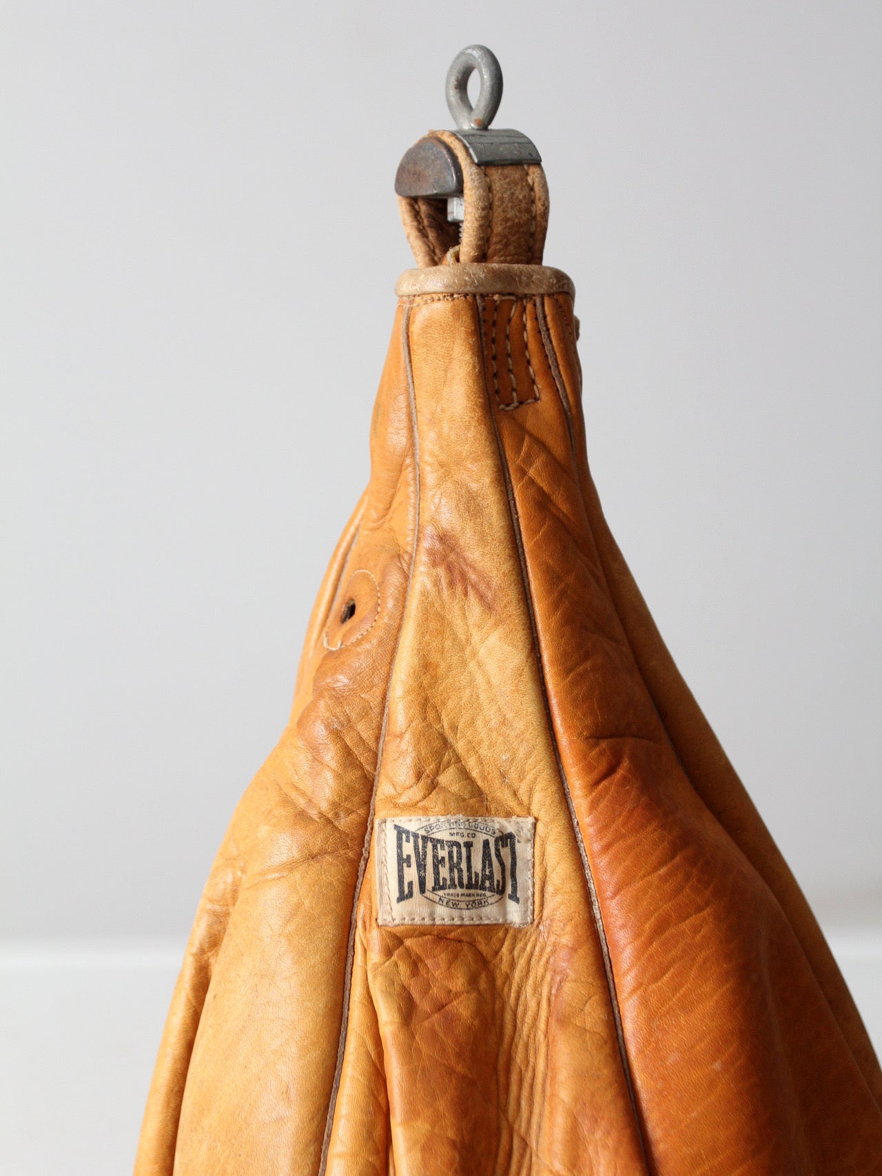 mid-century Everlast leather boxing bag
