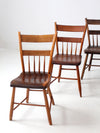 antique primitive plank seat chairs set of 6