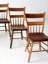 antique primitive plank seat chairs set of 6