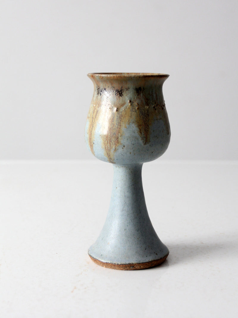 vintage studio pottery chalice