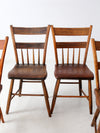 antique primitive plank seat chairs set of 6