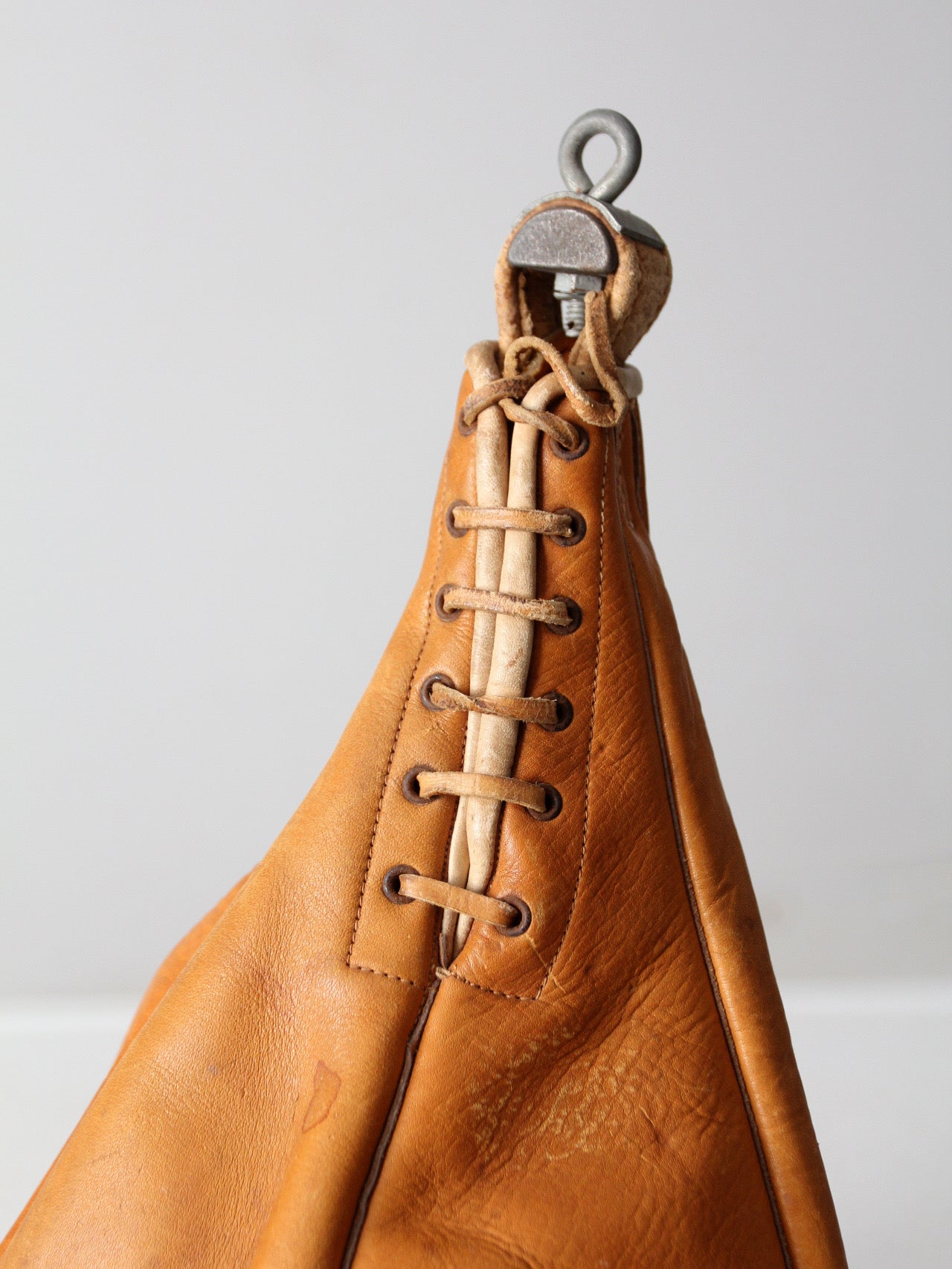 mid-century Everlast leather boxing bag