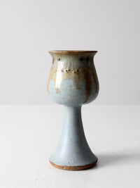 vintage studio pottery chalice