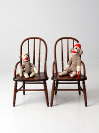 vintage children's arm chairs pair