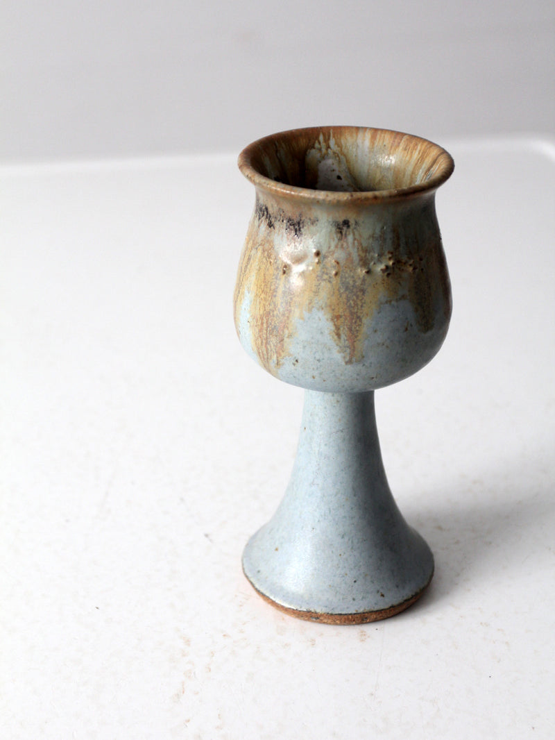 vintage studio pottery chalice