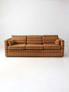 mid-century plaid tweed sofa