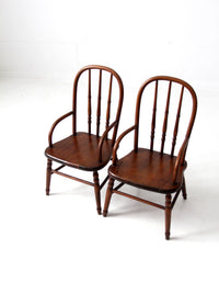 vintage children's arm chairs pair