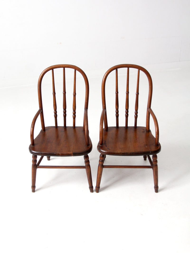 vintage children's arm chairs pair