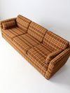 mid-century plaid tweed sofa