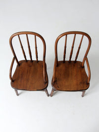 vintage children's arm chairs pair