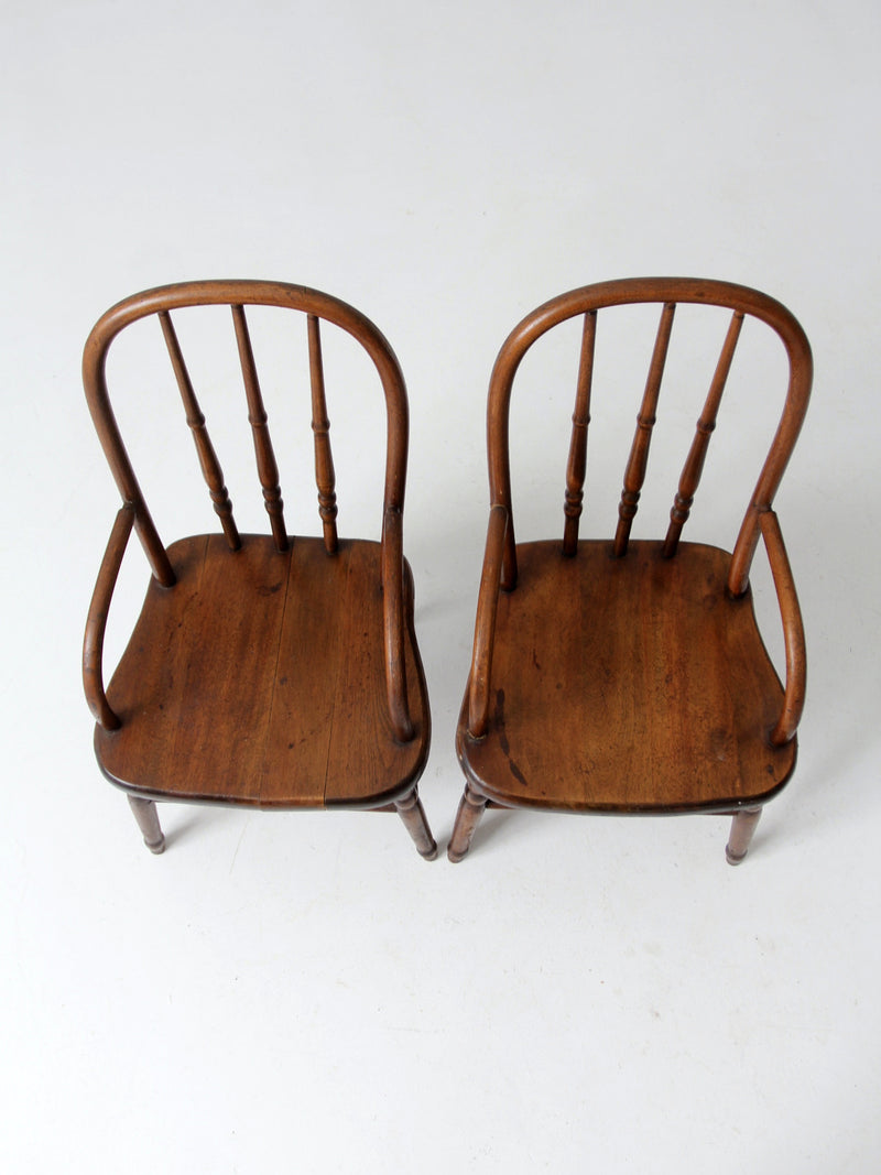 vintage children's arm chairs pair