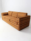 mid-century plaid tweed sofa