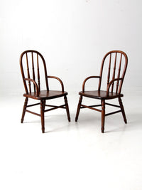 vintage children's arm chairs pair