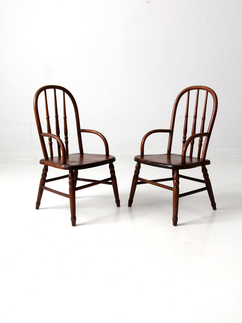 vintage children's arm chairs pair