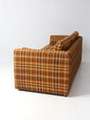 mid-century plaid tweed sofa