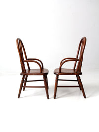 vintage children's arm chairs pair
