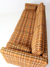mid-century plaid tweed sofa