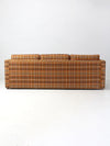 mid-century plaid tweed sofa