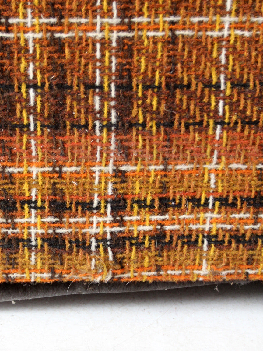 mid-century plaid tweed sofa