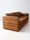 mid-century plaid tweed sofa