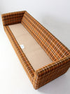 mid-century plaid tweed sofa
